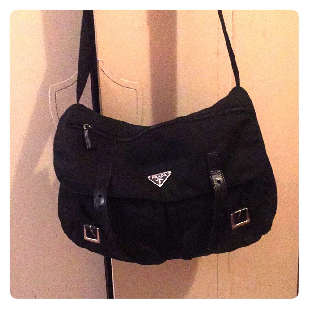 Prada fabric nylon messenger bag